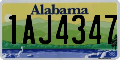 AL license plate 1AJ4347