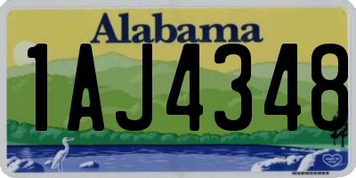 AL license plate 1AJ4348
