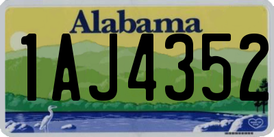 AL license plate 1AJ4352