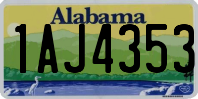 AL license plate 1AJ4353
