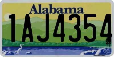 AL license plate 1AJ4354