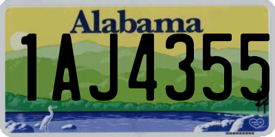 AL license plate 1AJ4355