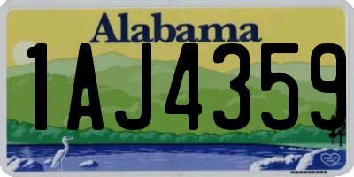 AL license plate 1AJ4359