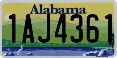 AL license plate 1AJ4361