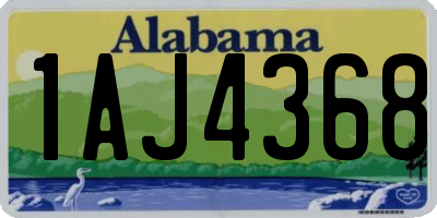 AL license plate 1AJ4368