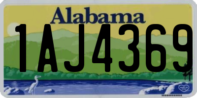AL license plate 1AJ4369
