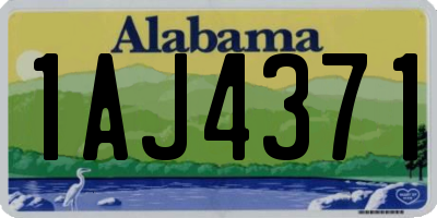 AL license plate 1AJ4371