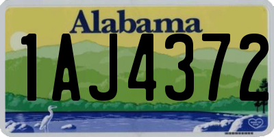 AL license plate 1AJ4372