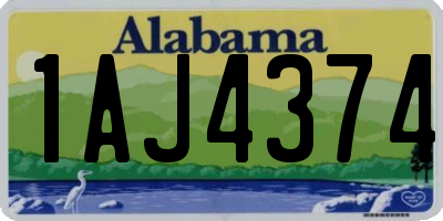 AL license plate 1AJ4374