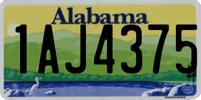 AL license plate 1AJ4375