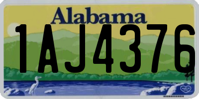 AL license plate 1AJ4376