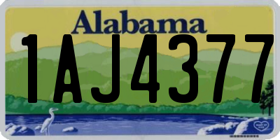 AL license plate 1AJ4377