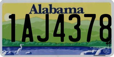 AL license plate 1AJ4378
