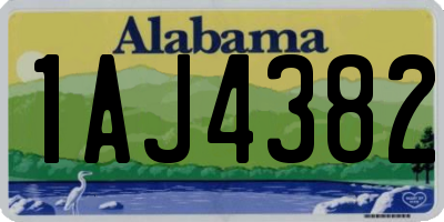 AL license plate 1AJ4382