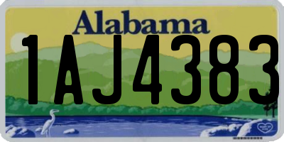AL license plate 1AJ4383