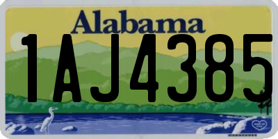 AL license plate 1AJ4385