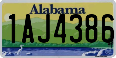 AL license plate 1AJ4386