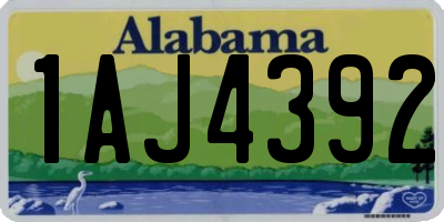 AL license plate 1AJ4392