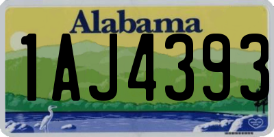 AL license plate 1AJ4393