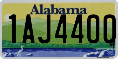AL license plate 1AJ4400