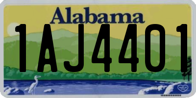 AL license plate 1AJ4401
