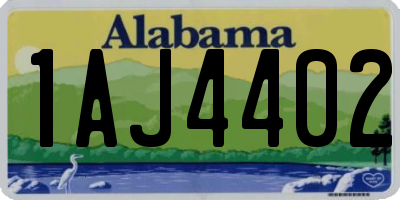 AL license plate 1AJ4402
