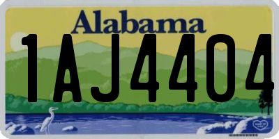 AL license plate 1AJ4404