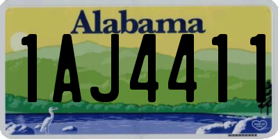 AL license plate 1AJ4411