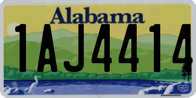 AL license plate 1AJ4414