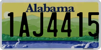 AL license plate 1AJ4415