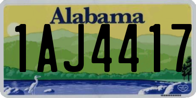 AL license plate 1AJ4417