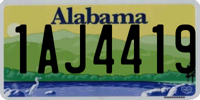 AL license plate 1AJ4419