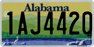 AL license plate 1AJ4420