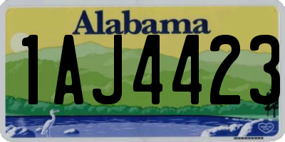 AL license plate 1AJ4423
