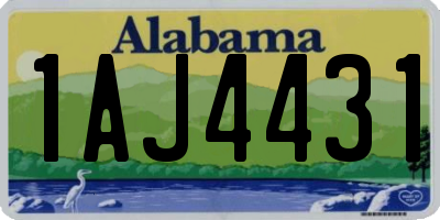 AL license plate 1AJ4431