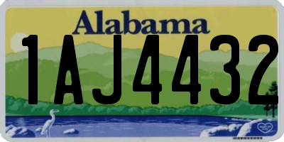 AL license plate 1AJ4432