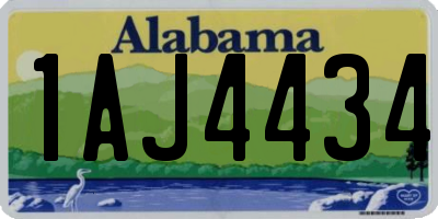 AL license plate 1AJ4434