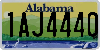 AL license plate 1AJ4440