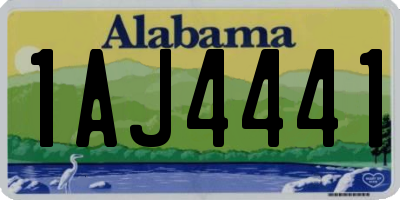 AL license plate 1AJ4441