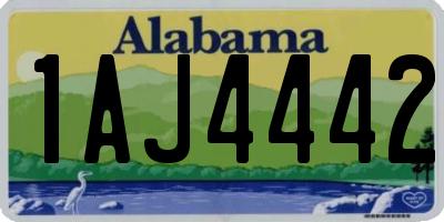AL license plate 1AJ4442