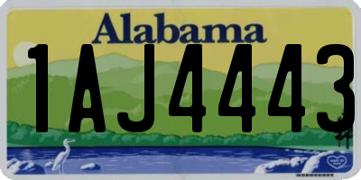 AL license plate 1AJ4443