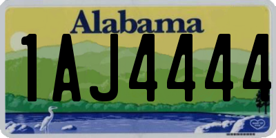 AL license plate 1AJ4444