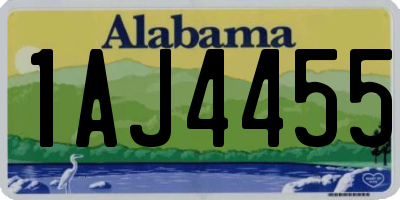 AL license plate 1AJ4455