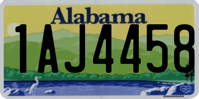 AL license plate 1AJ4458