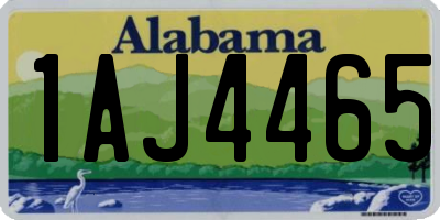 AL license plate 1AJ4465
