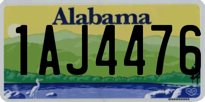 AL license plate 1AJ4476