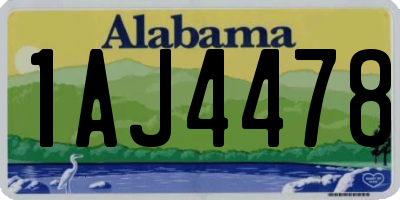 AL license plate 1AJ4478