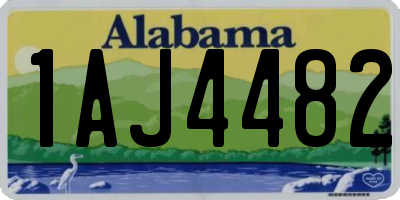 AL license plate 1AJ4482