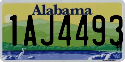 AL license plate 1AJ4493