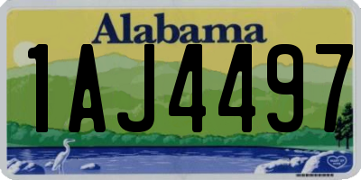 AL license plate 1AJ4497
